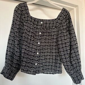 Lou & Grey cropped long sleeve blouse